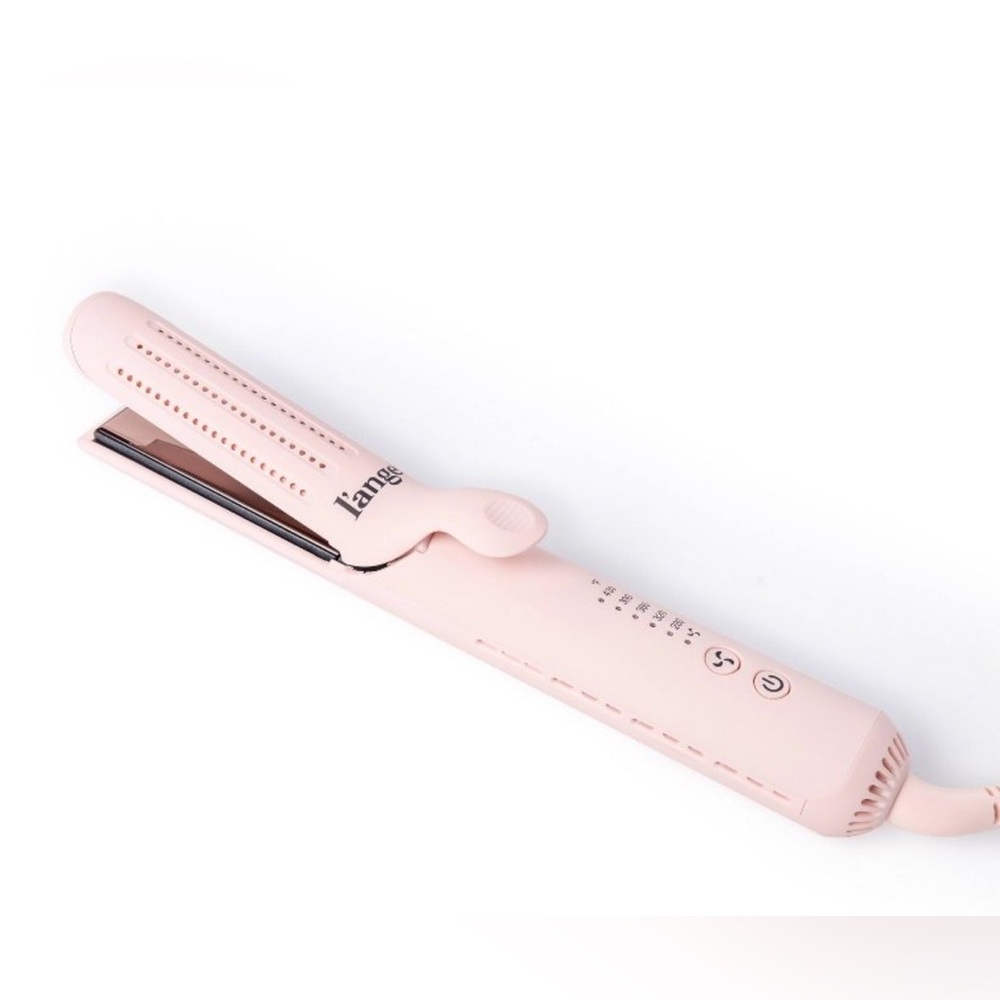 L’ange Le Duo Hair Curling Iron and Straightener Blowout Hair Tool Pink